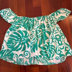 Off the shoulder Manuheali’i blouse